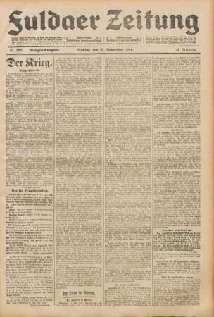 Ausgabe vom Montag, den 16. November 1914.