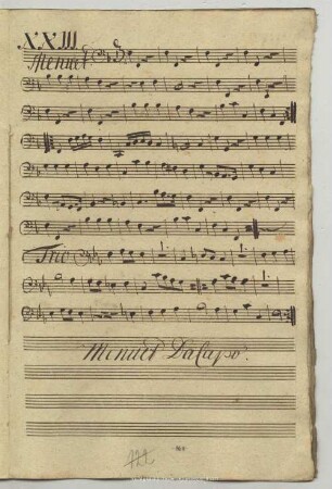 23. Anonymus, Menuette, F-Dur