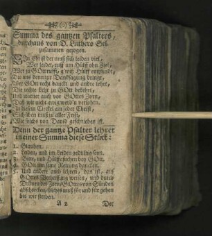 Summa des gantzen Psalters, durchaus von D. Luthero Sel. zusammen gezogen.
