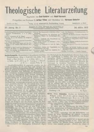 194-195 [Rezension] Nissen , Heinrich, Orientation. Studien zur Geschichte der Religion. Drittes Heft