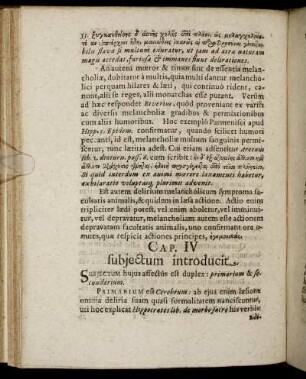 Cap. IV. subjectum introducit.
