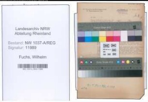 Entnazifizierung Wilhelm Fuchs , geb. 19.03.1900 (Vermessungstechniker)
