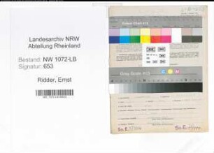 Entnazifizierung Ernst Ridder , geb. 04.08.1890 (Pilizist)