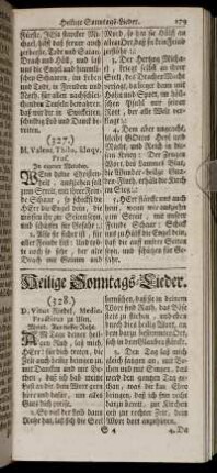 Heilige Sonntags- Lieder. - Von den H. Zehn Gebothen.