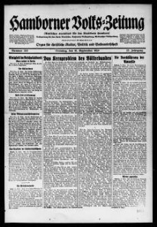 Hamborner Volks-Zeitung. 1911-1929