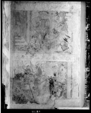 Heiligkreuztal Kloster Klosterkirche Sankt Anna (1256 erbaut) Wandmalerei - Anbetung des Christkind und der Kindermord (um 1532)