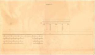 Gärtner, Friedrich von; Aschaffenburg; Pompejanisches Haus (Pompejanum) - Westfassade (Aufriss)