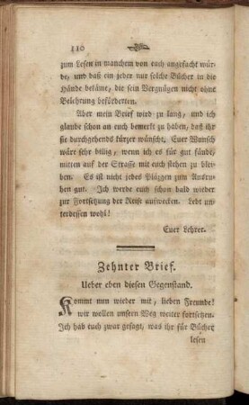 Zehnter Brief. Ueber eben diesen Gegenstand.