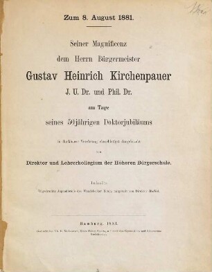 Ungedruckte Jugendbriefe des Wandsbecker Boten, mitgeteilt von Direktor Redlich : (Programm.)