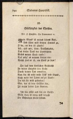 744-755, 35. Glückseligkeit der Christen. - 39. Trost des ewigen Lebens