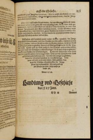 Handlung und Geschicht des 1529 Jars.