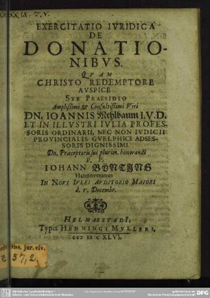 De donationibus