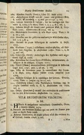 11-31, Vitae Eruditorum Virorum.