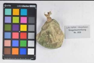 Siegler: Salzkotten, Stadt Überlieferungsart: Original. Stoff: Wachs Farbe: farblos Form: rund. Durchmesser: Art: Typ: Umschrift:
