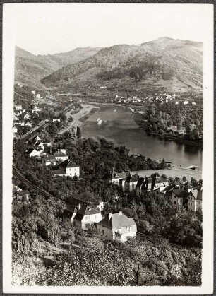 Blick von Westen ins Elbtal bei Salesel (Dolní Zálezly/Tschechische Republik) und Sebuzín