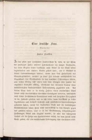 Eine deutsche Frau. Novelle