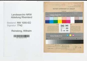 Entnazifizierung Wilhelm Reineking, geb. 20.05.1892 (Postschaffner)