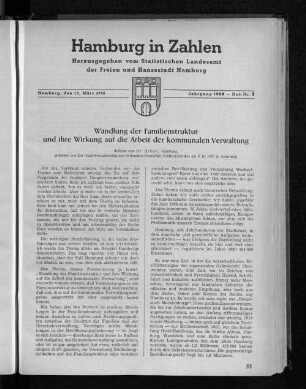 Wandlung der Familienstruktur und ihre Wirkung auf die Arbeit der kommunalen Verwaltung