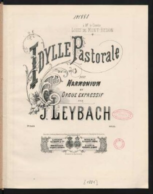Idylle pastorale : pour harmonium ou orgue expressif