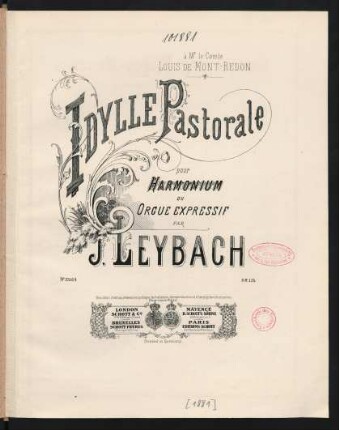 Idylle pastorale : pour harmonium ou orgue expressif