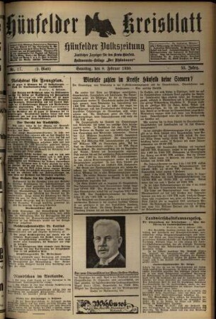 Zweite Ausgabe vom Samstag, den 08. Februar 1930.
