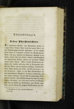 Ueber Christenlehren