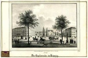 Die Esplanade in Leipzig. 1839.