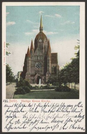 Ansichtskarte "Berlin, Heilige Kreuz-Kirche", koloriert