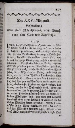 Der XXVI. Abschnitt.