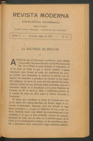 La doctrina de Bolívar