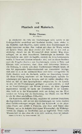 Plastisch und Malerisch