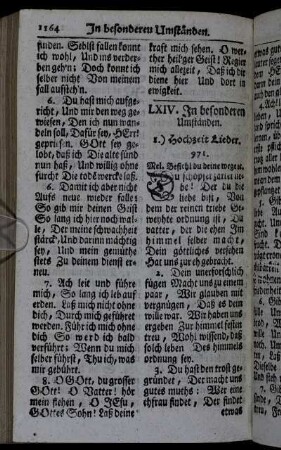 LXIV. In besonderen Umständen. - LXV. Beschluß-Lieder.