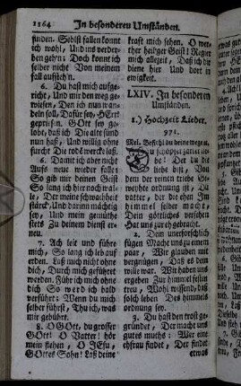 LXIV. In besonderen Umständen. - LXV. Beschluß-Lieder.