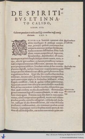 Liber IIII. De Spiritibus Et Innato Calido.