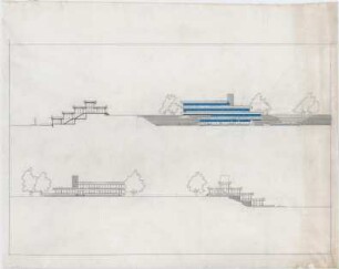 Schneider - Esleben, Paul; Erkrath - Hochdahl, Sedentaler Str. 110; Hochdahlhaus - Hochdahlhaus (Ansicht; Schnitt)