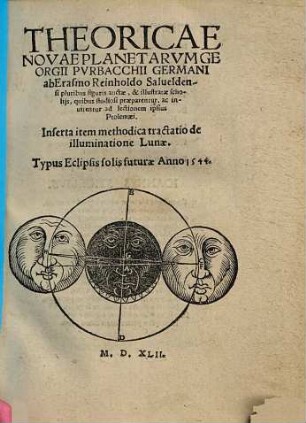 Theoricae Novae Planetarvm Georgii Pvrbacchii Germani