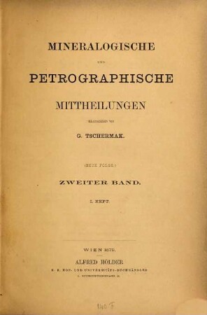 Mineralogische und petrographische Mitteilungen. 2. 1880