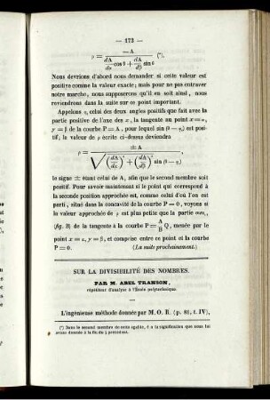 Sur la divisibilité des nombres.