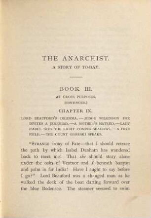 The anarchist : a story of to-day, 2