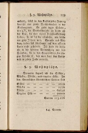 §. 3. Wohnplätze