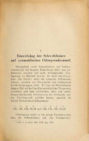 Ueber einige neue Derivate des Chlorpseudocumols, Mono- und Dibrommesitylens