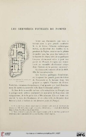 4. Pér. 5.1911: Les derniéres fouilles de Pompéi