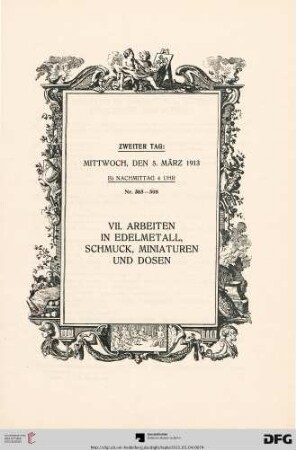 Zweiter Tag: Mittwoch, den 5. März 1913 – B) Nachmittag 4 Uhr