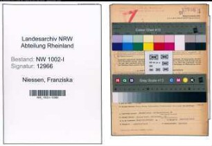 Entnazifizierung Franziska Niessen, geb. 12.11.1904 (Kaufm.Angest.)