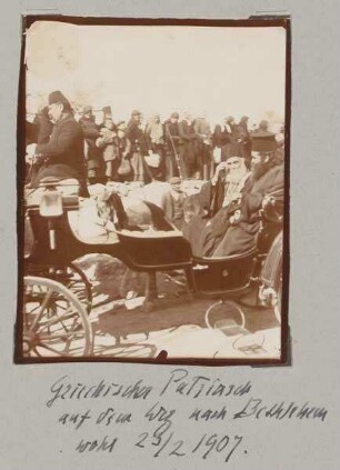 Griechischer Patriarch auf dem Weg nach Bethlehem wohl 23/2 1907