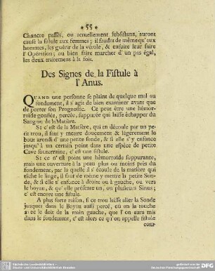 Des Signes de la Fistule à l`Anus