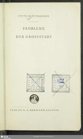 Probleme der Grossstadt