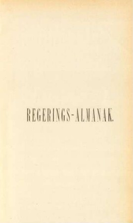 Regerings-Almanak