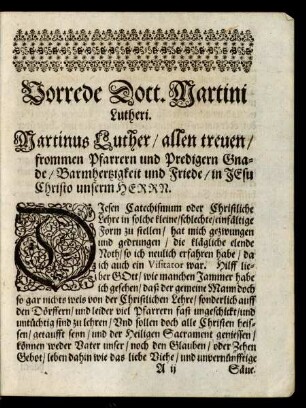 Vorrede Doct. Martini Lutheri.