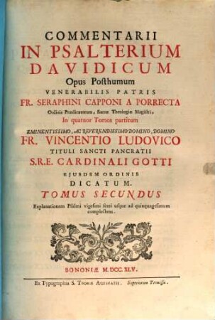 Commentaria in Psalterium Davidicum. 2